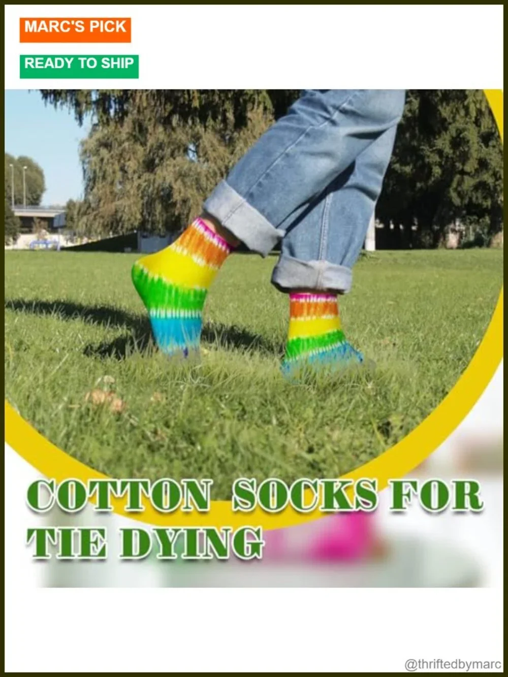 Tie Dye Socks Kit - 20 Pairs Cotton Crew Socks with Rubber Bands, Gloves & Bags